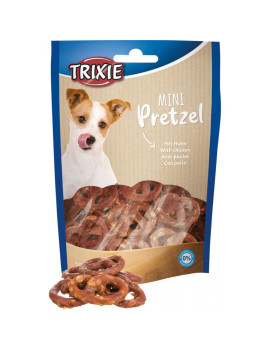 Ласощі Trixie Mini Pretzels для собак крендель з куркою 100 гр