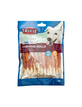 Ласощі Trixie Denta Fun Chewing Rolls для собак Паличка для чищення зубів з качкою 12 см, 30 шт