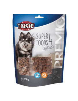Ласощі Trixie Premio 4 Meat Superfoods для собак з куркою качкою яловичиною та бараниною 4х100 гр