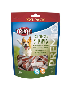 Ласощі Trixie Premio Fish Chicken Stripes XXL для собак палички курка та лосось 300 гр