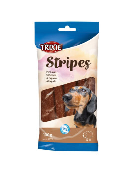 Ласощі Trixie Stripes для собак полоски з ягням 100 гр