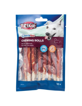 Ласощі Trixie Denta Fun Chewing Rolls для собак Паличка для чищення зубів з качкою 12 см, 10 шт