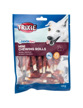 Ласощі Trixie Denta Fun Mini Chewing Rolls для собак Паличка для чищення зубів з качкою 6 см 120 гр