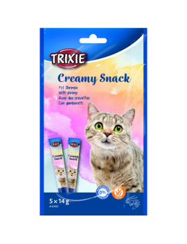 Ласощі Trixie Creamy Snacks для котів з тунцем і креветками 5 шт х 14 гр