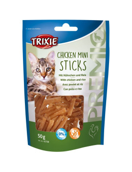 Ласощі Trixie Premio Chicken Mini Sticks для котів мініпалички з куркою та рисом 50 гр