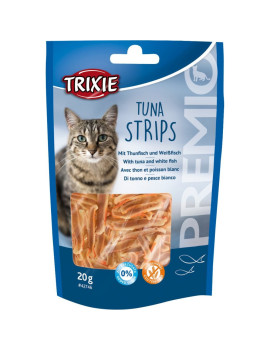 Ласощі Trixie Premio Tuna Strips для котів з тунцем і білою рибою 20 гр