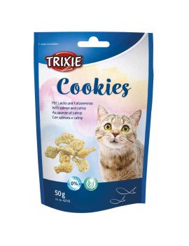 Ласощі Trixie Cookies для котів печиво з лососем та котячою м'ятою 50 гр
