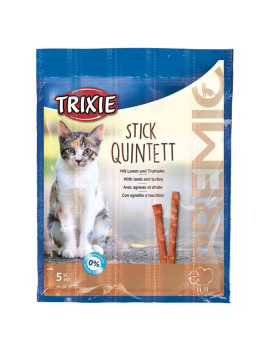 Ласощі Trixie Premio Stick Quintett для котів палички з ягням та індичкою 5 шт х 5 гр