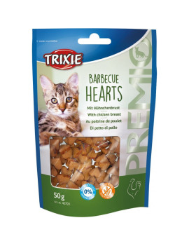 Ласощі Trixie Premio Barbecue Hearts для котів сердечка з куркою 50 гр
