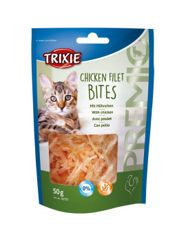 Ласощі Trixie Premio Chicken Filet Bites для котів сушене куряче філе 50 гр