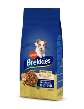 Сухий корм Brekkies Dog Mini для дорослих собак маленьких порід з куркою