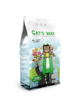 CAT'S WAY бентонітовий наповнювач для котів з ароматом алое вера (зелені гранули) 