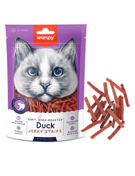 Wanpy Soft Duck Jerky Strips ВАНПІ ФІЛЕ КАЧКИ В’ЯЛЕНЕ СМУЖКИ ласощі для котів 80г