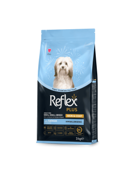 Reflex Plus Skin & Coat Small Breed сухий корм для шкіри та шерсті собак малих порід з лососем 3кг