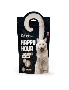 Reflex Plus Happy Hour ласощі для котів з лососем та колагеном проти старіння 60г