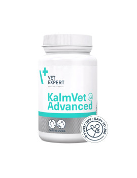 Vet Expert KalmVet Advanced Нутрицевтична добавка, що зменшує симпотоми стресу у котів і собак, 60 кап.