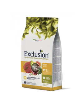 Exclusion Noble Grain Dog Adult Medium Breed Beef сухий монопротеїновий корм для собак середніх порід з яловичиною