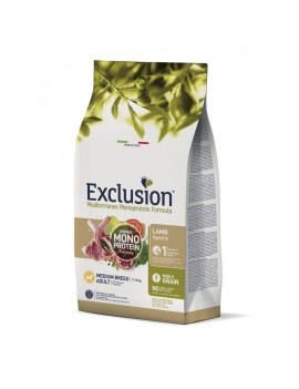 Exclusion Noble Grain Dog Adult Medium Breed Lamb сухий монопротеїновий  корм для собак середніх порід з ягням