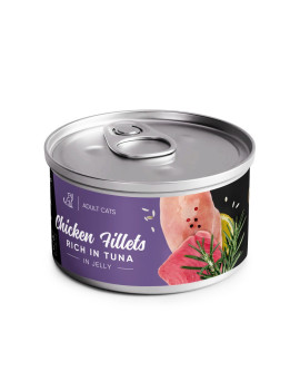 Корм вологий Savory Chicken Fillets rich in Tuna in Jelly for Adult Cats філе курки з тунцем в желе для дорослих котів