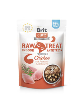 Ласощі для котів Brit Raw Treat Indoor & Antistress Freeze-dried з куркою, 40 г