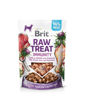 Ласощі для собак Brit Raw Treat freeze-dried Immunity для імунітету, ягня і курка, 40 г