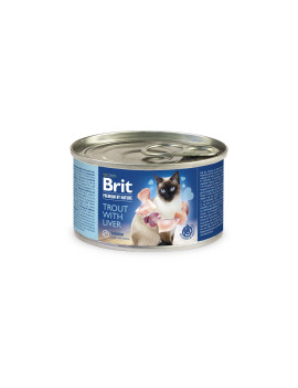 Вологий корм для котів Brit Premium by Nature Trout with Liver з фореллю та печінкою, 200 гр 