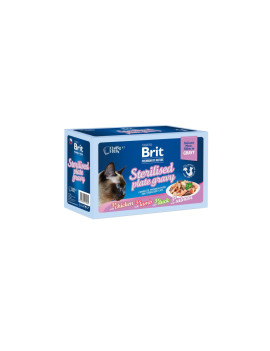 Корм вологий Brit Premium Delicate Fillets in Gravy Family Plate Sterilised для стерилізованих котів Сімейна тарілка в соусі 12 шт x 85 г