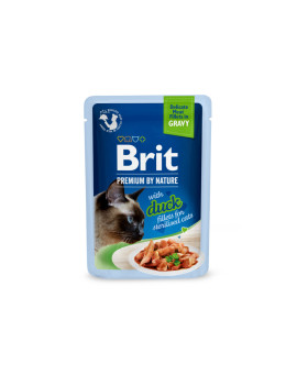 Корм вологий Brit Premium Delicate Fillets in Gravy Duck for Sterilised для стерилізованих котів філе в соусі качка 85 г