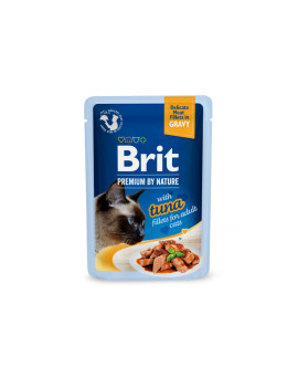 Корм вологий Brit Premium Delicate Fillets in Gravy Tuna для котів філе в соусі тунець 85 г