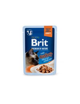 Корм вологий Brit Premium Delicate Fillets in Gravy Turkey для котів філе в соусі індичка 85 г