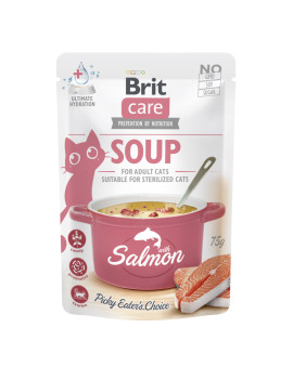 Корм вологий "Суп для котів Brit Care Soup with Salmon з лососем", 75 г