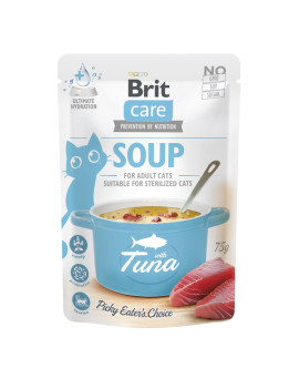 Корм вологий "Суп для котів Brit Care Soup with Tuna з тунцем", 75 г