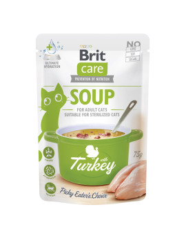 Корм вологий "Суп для котів Brit Care Soup with Turkey з індичкою", 75 г