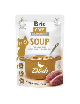 Корм вологий "Суп для котів Brit Care Soup with Duck з качкою", 75 г