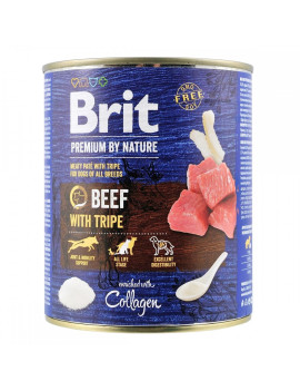 Вологий корм Brit Premium by Nature для собак, яловичина з тельбухами