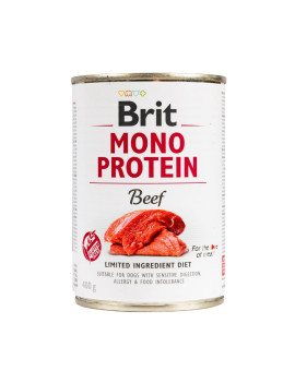 Вологий корм Brit Mono Protein Beef для собак, з яловичиною, 400 г