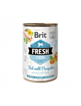 Консервований корм Brit Fresh Fish/Pumpkin для собак, з рибою та гарбузом, 400 г