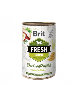 Консервований корм Brit Fresh Duck/Millet для собак, з качкою та пшоном, 400 г