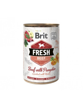 Консервований корм Brit Fresh Beef/Pumpkin для собак, з яловичиною та гарбузом, 400 г